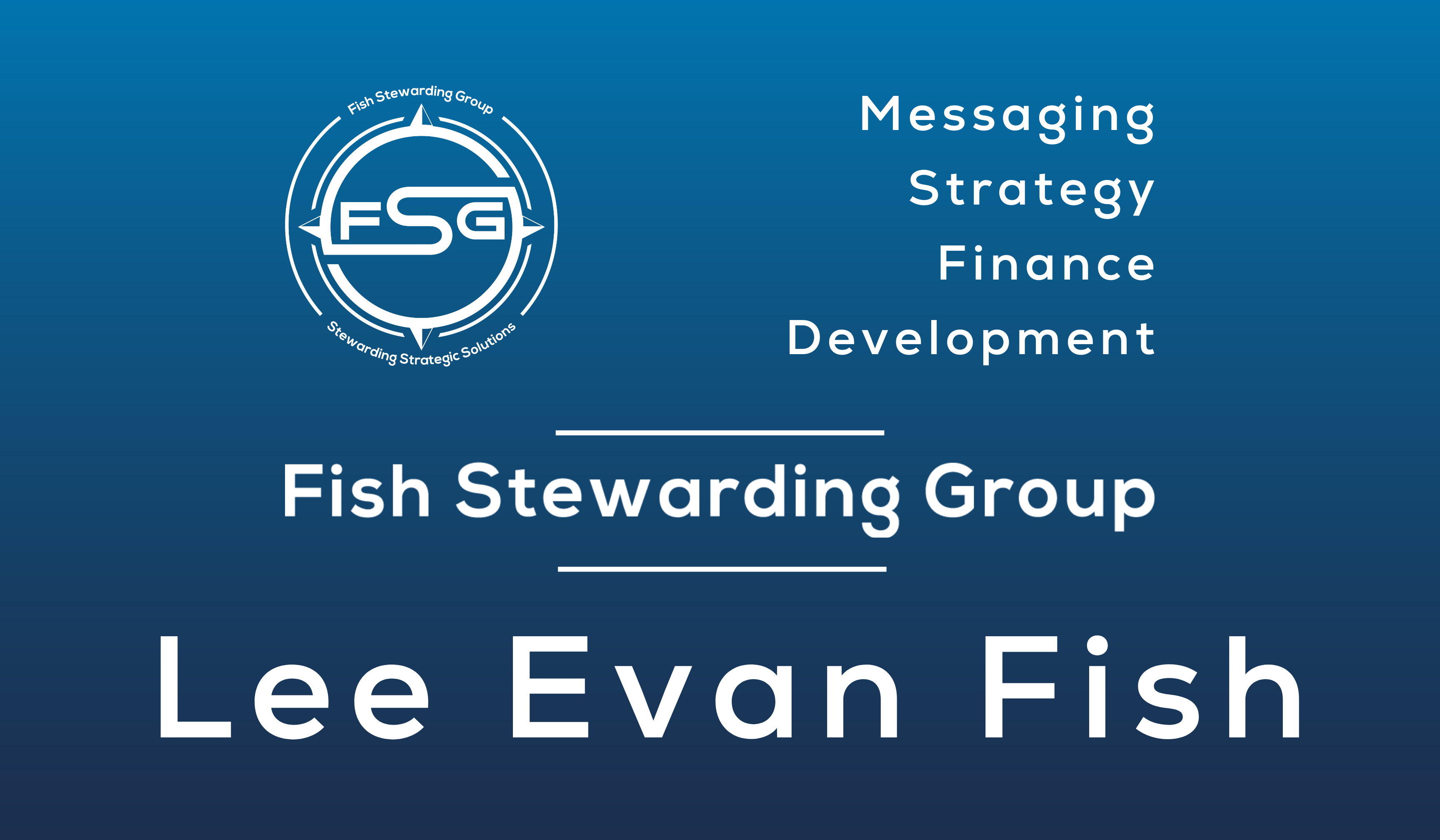 Lee E Fish, Fish Stewarding Group, Project Coordinator, Comms specialist