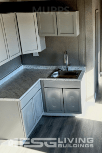 Kitchenette in the FSG Living Buildings Gemstone MUPPS Tiny Home